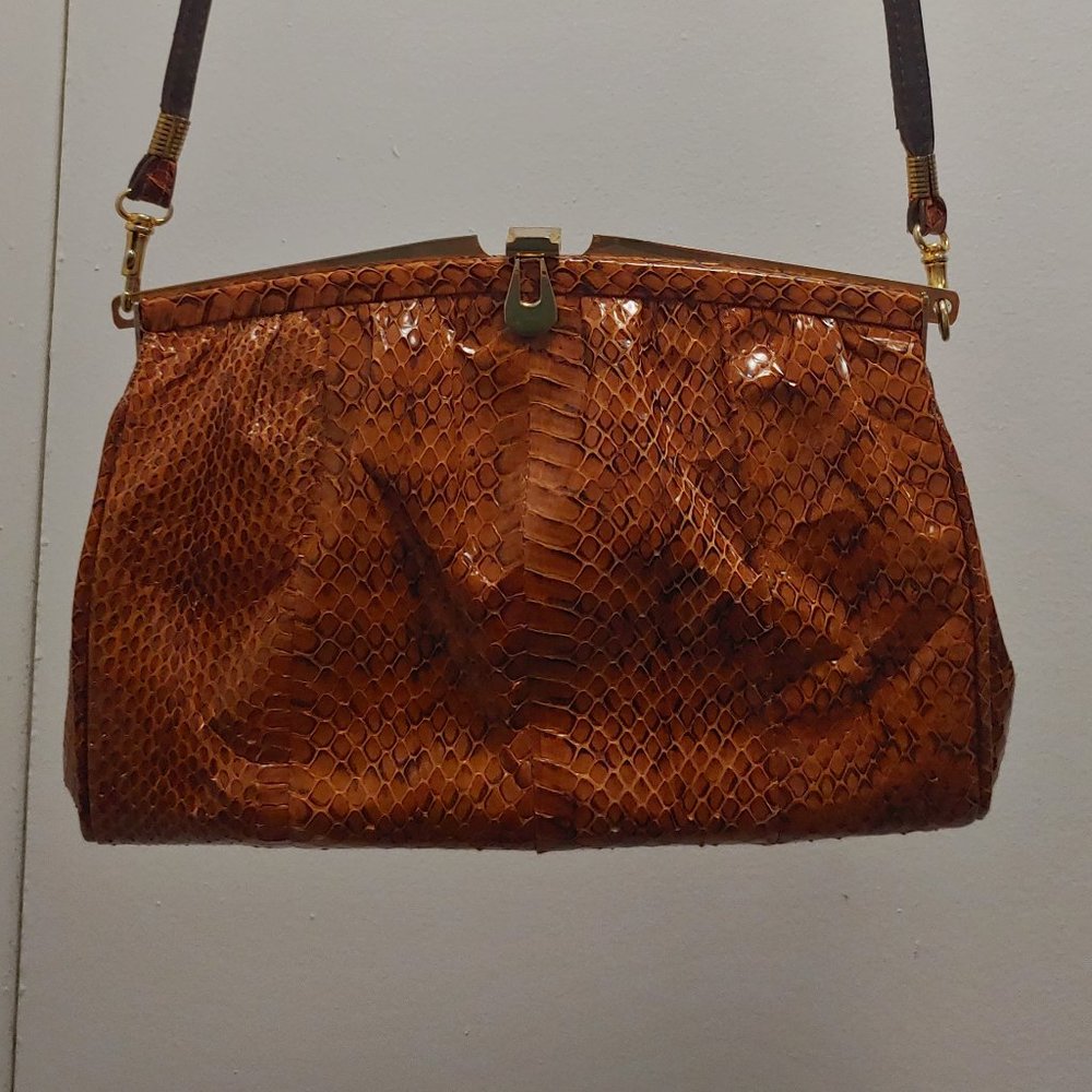 VINTAGE LOOK, FAUX SNAKE SKIN PURSE!!!